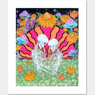Eternal Sunshine - Mushroom and Skeleton design Posters and Art